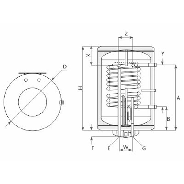 Битови бойлери SUNSYSTEM MB V/S1